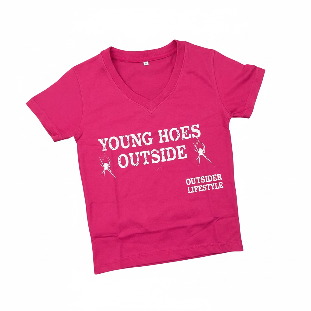 "Young Hoes Outside" Pink Crop Top